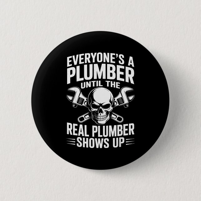 Plumber Art For Men Women Plumbing Pefitter Plumbe Knapp (Framsida)