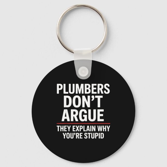 Plumber Art For Men Women Plumbing Pefitter Plumbe Nyckelring (Framsida)
