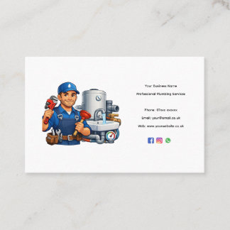 Plumber Business Card Template – Professional Edit Visitkort