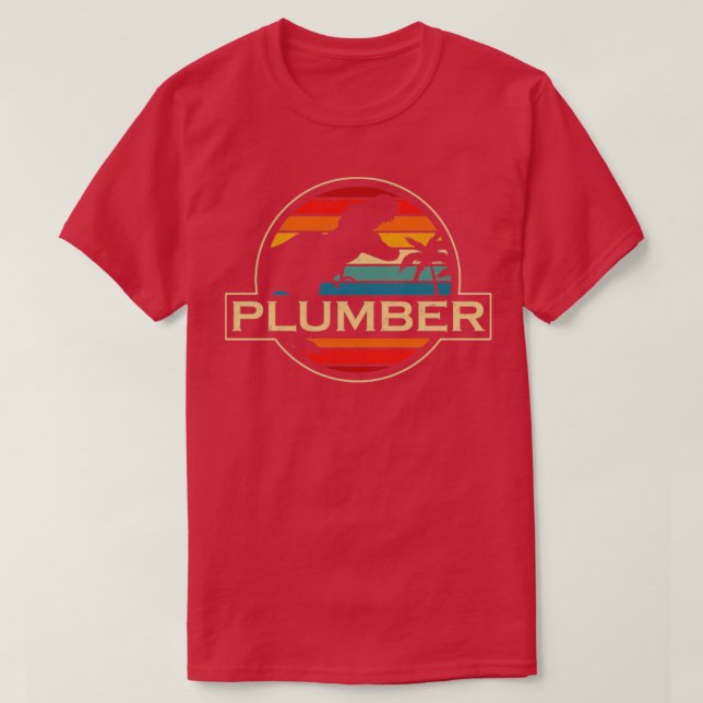 Plumber Dinosaur T Shirt (Design framsida)