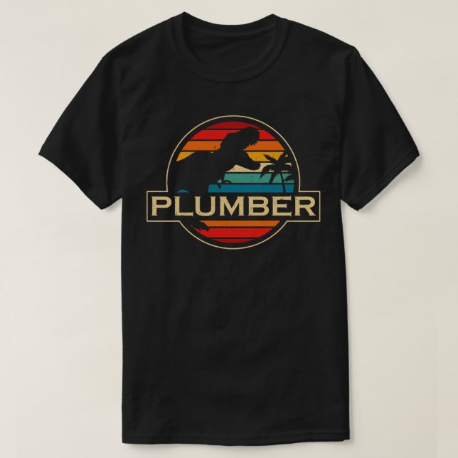 Plumber Dinosaur T Shirt (Design framsida)
