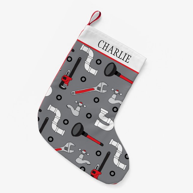 Plumber DIYer and Handyman Liten Julstrumpa (Framsidan (Hängande))