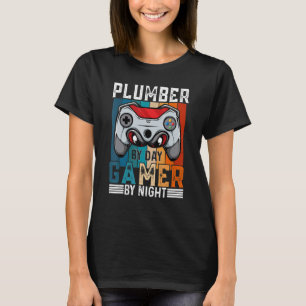 PLUMBER efter dagspelsspelare efter nattnummer för T Shirt