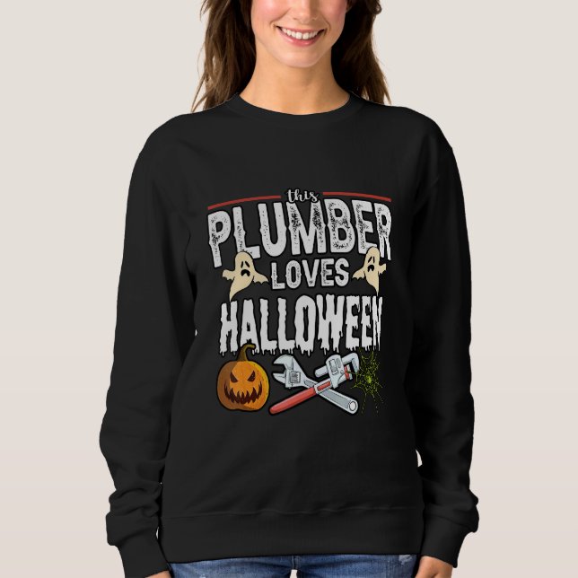 Plumber Kärlek Halloween Costume Pipe Wrenches 1 T Shirt (Framsida)