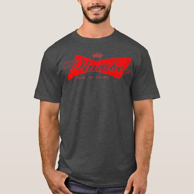Plumber Kung i Trades Funny Plumberingsbidrag T Shirt (Framsida)