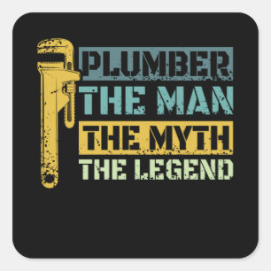 Plumber Legend Fyrkantigt Klistermärke