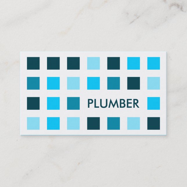 PLUMBER (modets kvadrater) Visitkort (Framsida)