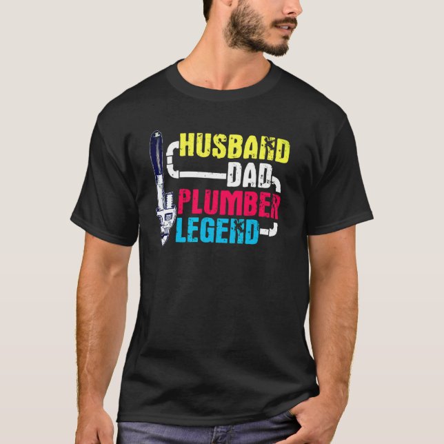Plumber Pappa Make Legend Fars dag T Shirt (Framsida)