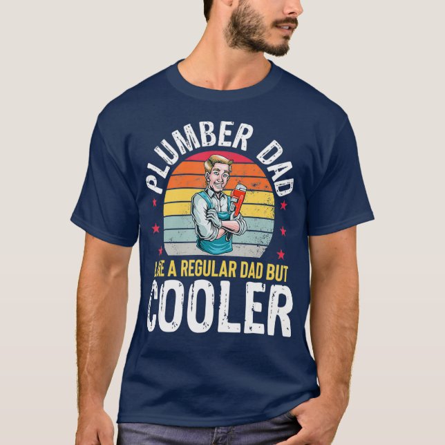 Plumber Pappa men Cooler Funny VS Far T Shirt (Framsida)