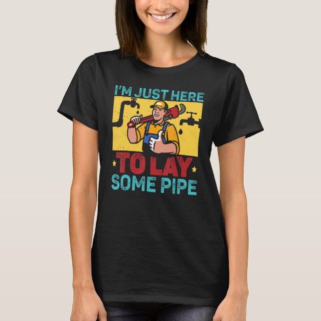 Plumber Pipefitters Steamfitters Fars dag Ljugit S T Shirt (Framsida)