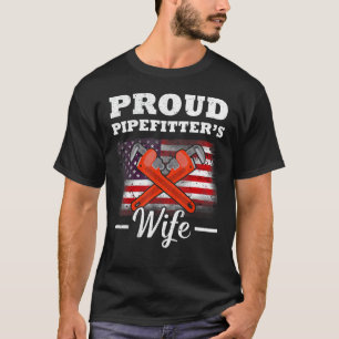 Plumber Proud Pipefitter Makfe American Flagga Plu T Shirt