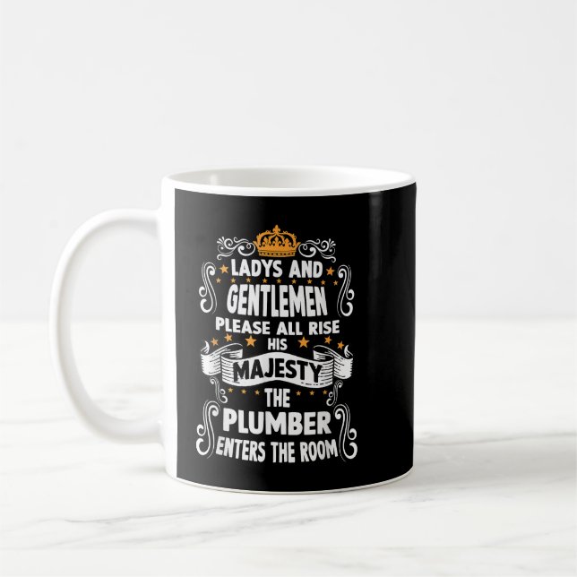 Plumber T roligt och säger rörmokare Kaffemugg (Vänster)