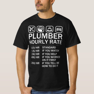 Plumber Timrate Labour Rates Rumning T Shirt