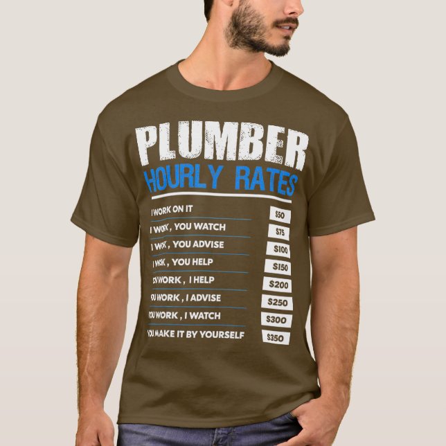 Plumber Timrate Manar Funny Gift Idea för T Shirt (Framsida)