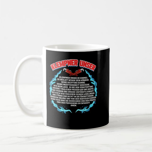 Plumber vår fantastiska Plumber Prayer Gift Kaffemugg (Vänster)