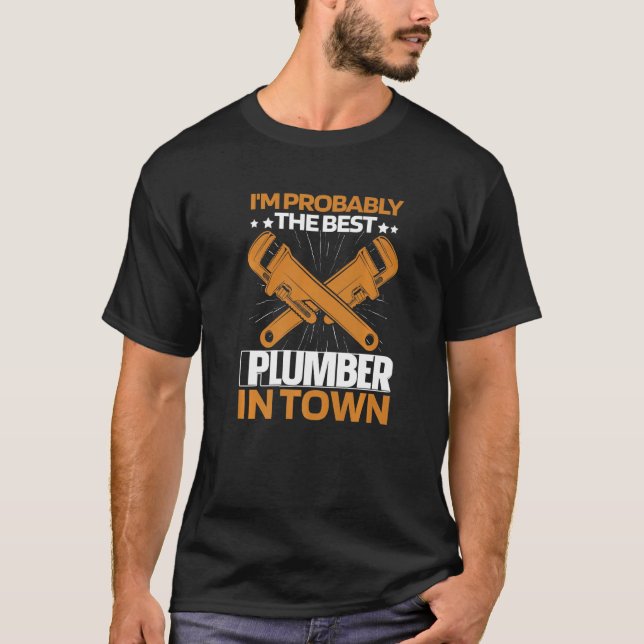 Plumber Wrench  Plumbing Pipefitter Plumber T Shirt (Framsida)