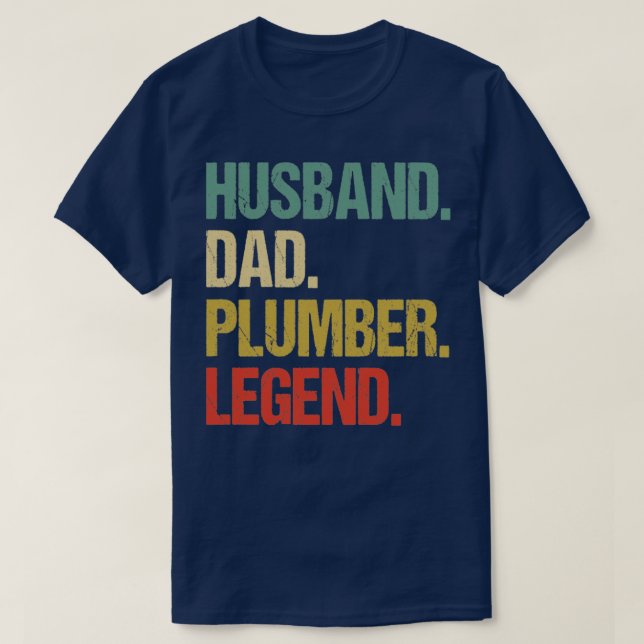 Plumberblad för make Pappa T Shirt (Design framsida)