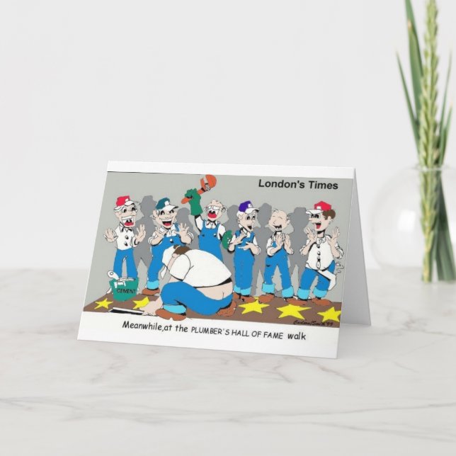 Plumbers Hall of Fame Funny Gifts & Collectibles Kort (Framsida)