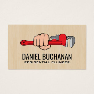 Plumbers Wrench Illustration Visitkort