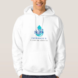 Plumbing Service Water Drop Logo Plumber Business Hoodie