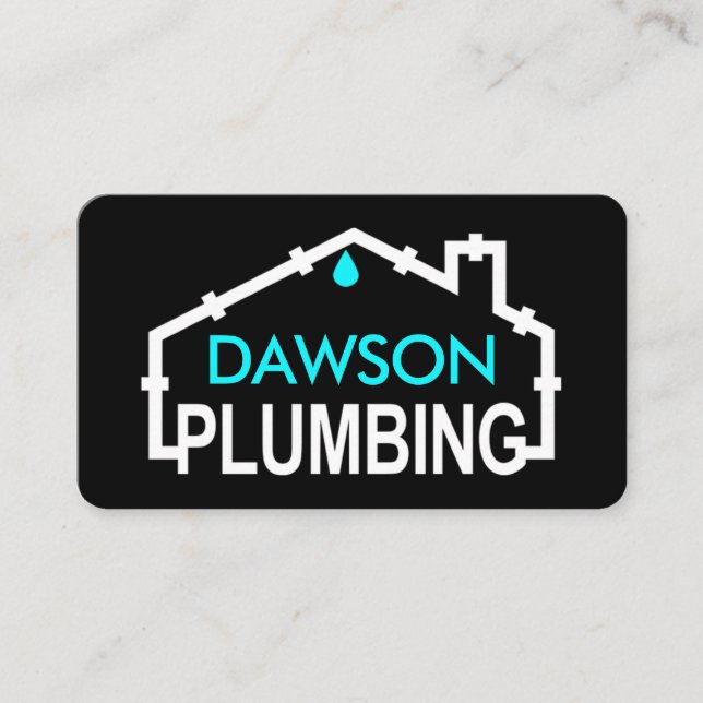Plumbing Signage Home Pipe Frame Visitkort (Framsida)