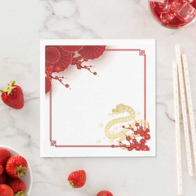 plumbossom,kinesisk stil i vår pappersservett (Insitu)