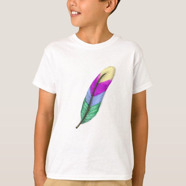 Plume multicolore t shirt (Framsida)