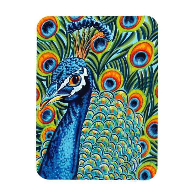 Plumed Peacock I Magnet (Vertikal)