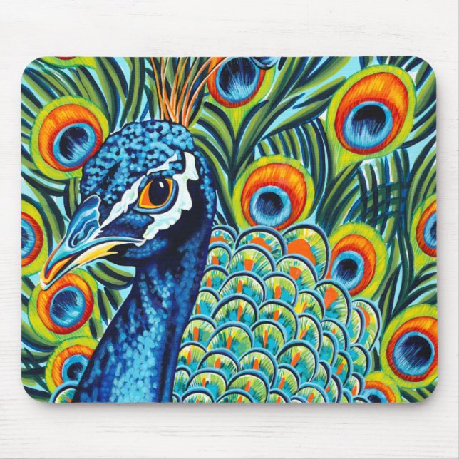 Plumed Peacock I Musmatta (Framsidan)