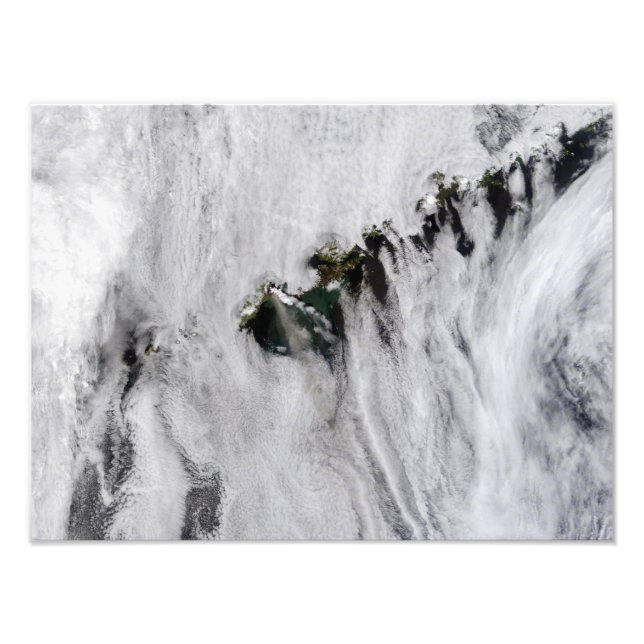 Plumer från Okmok Volcano, Aleutianöarna Fototryck (Framsidan)