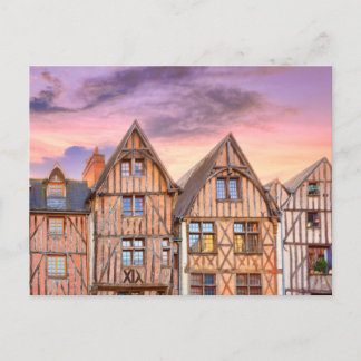 Plumereau-kvadrat i Tours, Frankrike Vykort