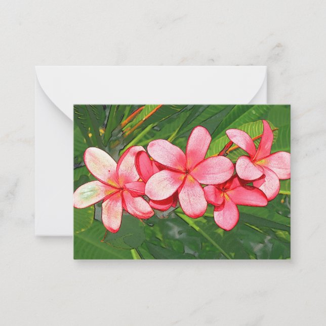 Plumeria Anteckningskort (Framsida)