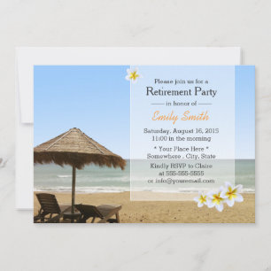 Plumeria Beach Vocation Pension Party Inbjudningar