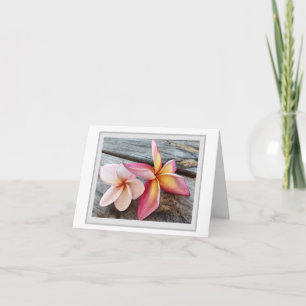 Plumeria blomning anteckningskort