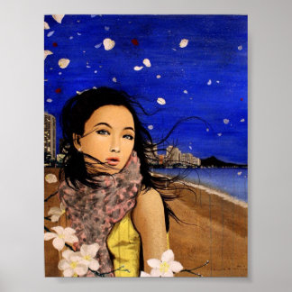 Plumeria Breeze på Waikiki Poster