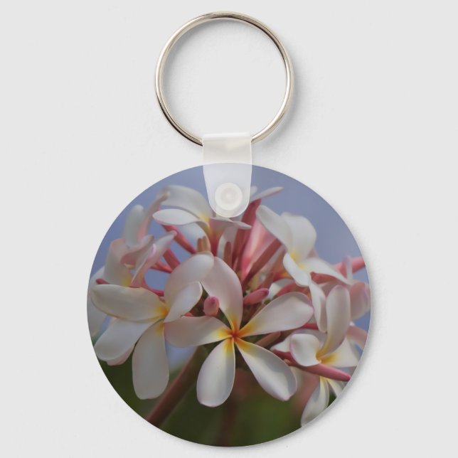 Plumeria-bunten Nyckelring (Framsida)