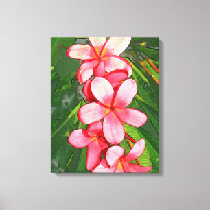 Plumeria Canvastryck