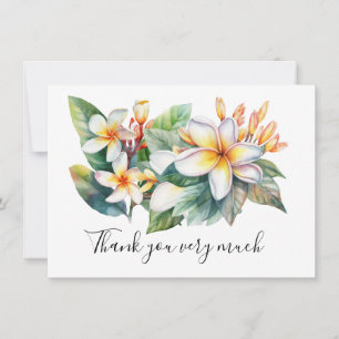 Plumeria Flower på tobistacket Tack Kort