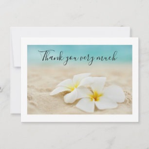 Plumeria Flower på tobistacket Tack Kort