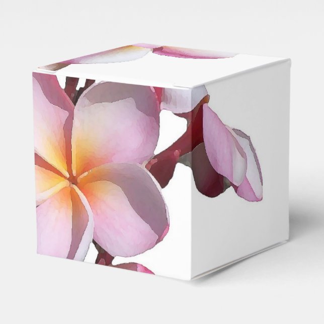 Plumeria Flowers Favor Box Presentaskar (Framsidan Sidan)