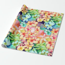 Plumeria Flowers of Aloha Gift Wrapping Papper Presentpapper