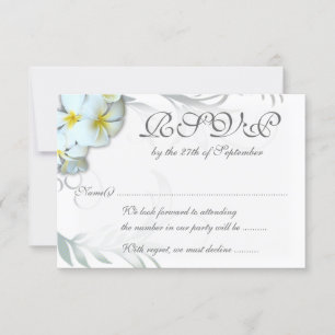 Plumeria Flumeria Flourish OSA Bröllop-inkapslings Kort