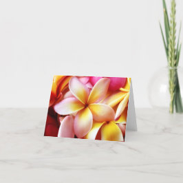 Plumeria Frangipani Hawaii Flower Customized Blank Kort
