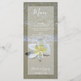 Plumeria Frangipani på Sand Bröllop Meny