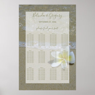 Plumeria Frangipani på sits-Bröllop Poster