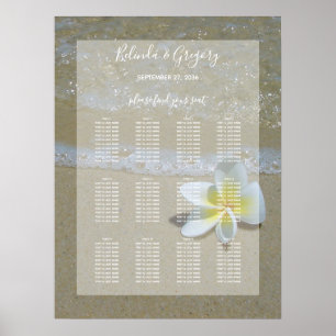 Plumeria Frangipani på sits-Bröllop Poster
