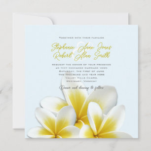 Plumeria Frangipani Tropiska Bröllopsinbjudningar Inbjudningar