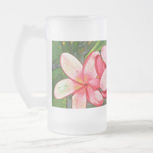 Plumeria Frostat Ölglas