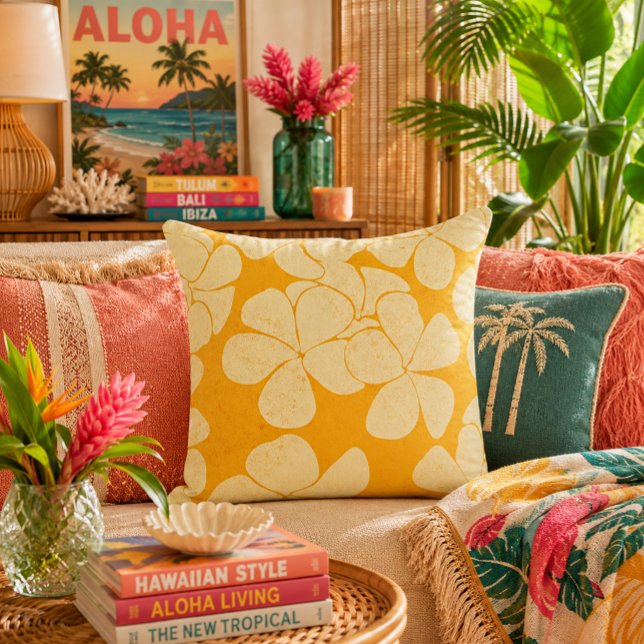 Plumeria gult på gult kudde (Skapare uppladdad)