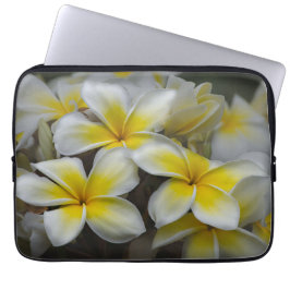 Plumeria, Gultens Blomsterfotografi Laptop Fodral